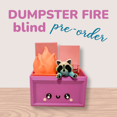 Dumpster Fire With a Trash Panda BLIND PRE-ORDER
