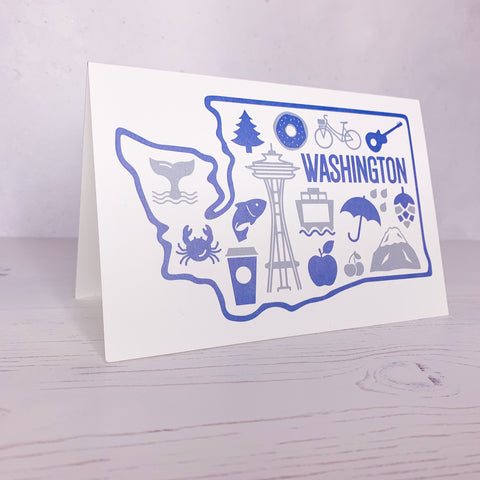 Washington Icons - WA greeting card