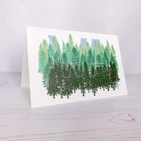In the woods - WA greeting card