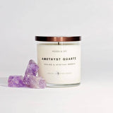 Amethyst Crystal Soy Candle | Lavender (Healing & Calm)