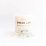 Green Jade Crystal Candle